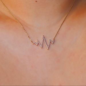Zig Zag Heartbeat Necklace